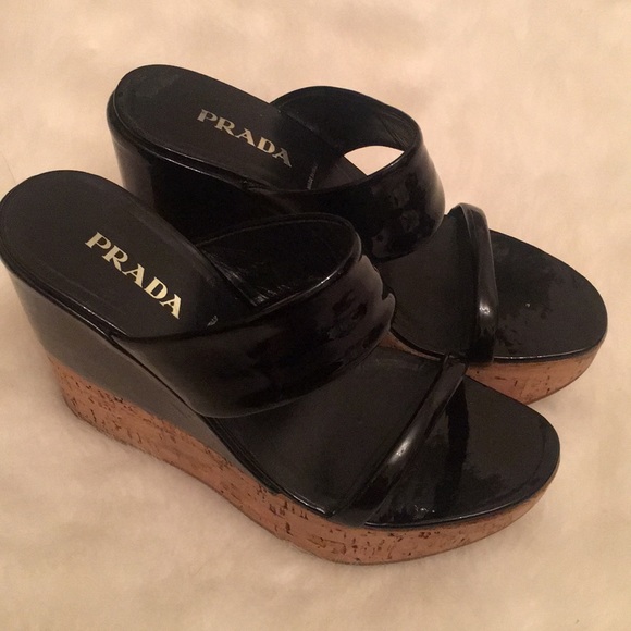 Prada Wedges Size 37.5 - Picture 1 of 3